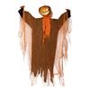 Halloween Hanging Pumpkin Ghost with Lighted Head Sound Rotating Motion Spooky Skeleton Props Outdoor Tree Porch Garden Party Decoration
