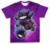Adult and Kids Pokémon Gengar Dark Style T-Shirt, Gastly Evolution Chain 3D All-Over Print Personalized Short Sleeve