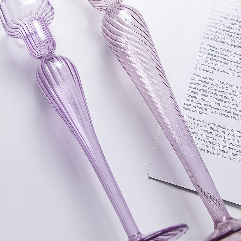 1 шт. подсвечники для чайных свечей для свадебного декора, фиолетовые, серые, коричневые, реквизит для ужина при свечах, 5 стилей