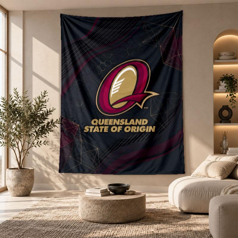Decorative Tapestry,Queensland Maroons Printed Wall Art, Lightweight Wall Hanging For Bedroom Background