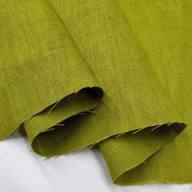 Чистая льняная ткань Стиранный лен Комфортная дышащая ткань для весны и лета DIY Платье Широкие брюки Легкая куртка Одежда