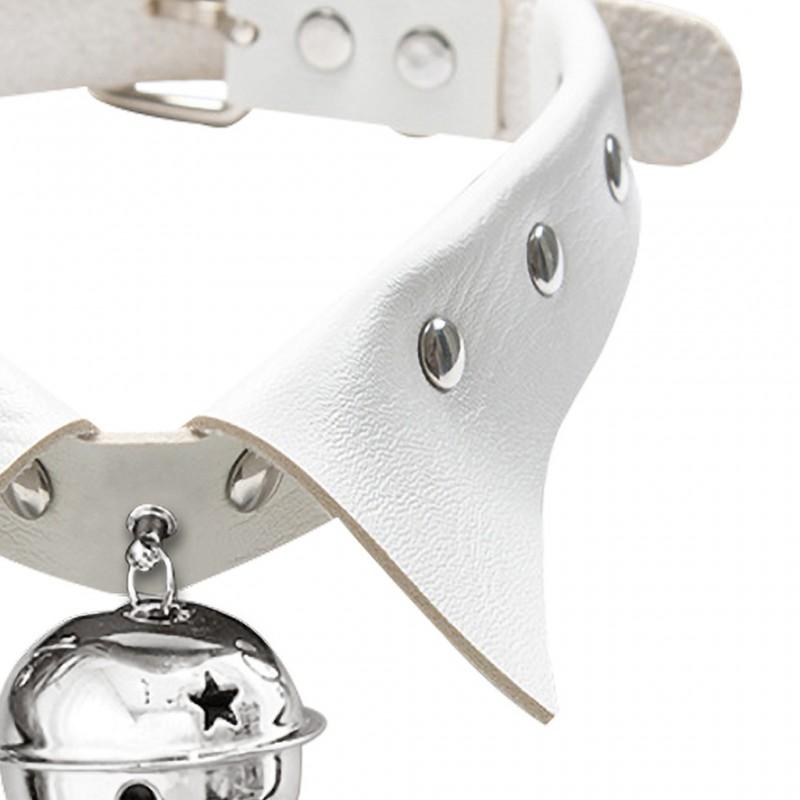 Punk Style Leather Choker Necklace With Bell Cosplay Versatile Collar Jewelry Women Men