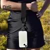Mobile Phone Strap with Zippered Pouch Mini Card Holder Crossbody Adjustable Length Clip And Go Cellphone Hanging Strap