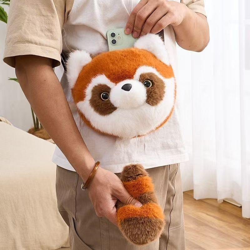 Рюкзак с рисунком животного Ailurus Fulgens, наполненный пером и хлопком, детский, для повседневного использования