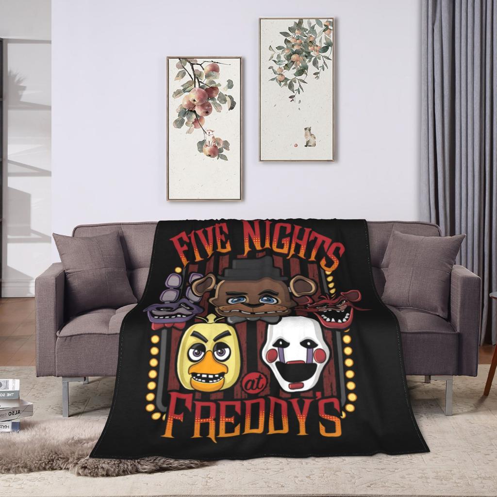 FNAF At Freddys Blanket Fleece Spring Autumn  Multi-function Ultra-Soft Throw Blanket for Sofa Travel Bedding Throws