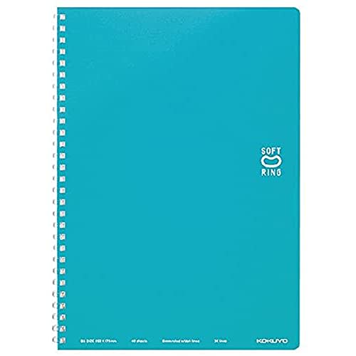 KOKUYO Note Soft Ring Note Dotted Ruled B5 Light Blue -SV301BT-LB Body Size: W183XD5XH252mm/Dotted Horizontal Ruled Line (36 Lines)/170g
