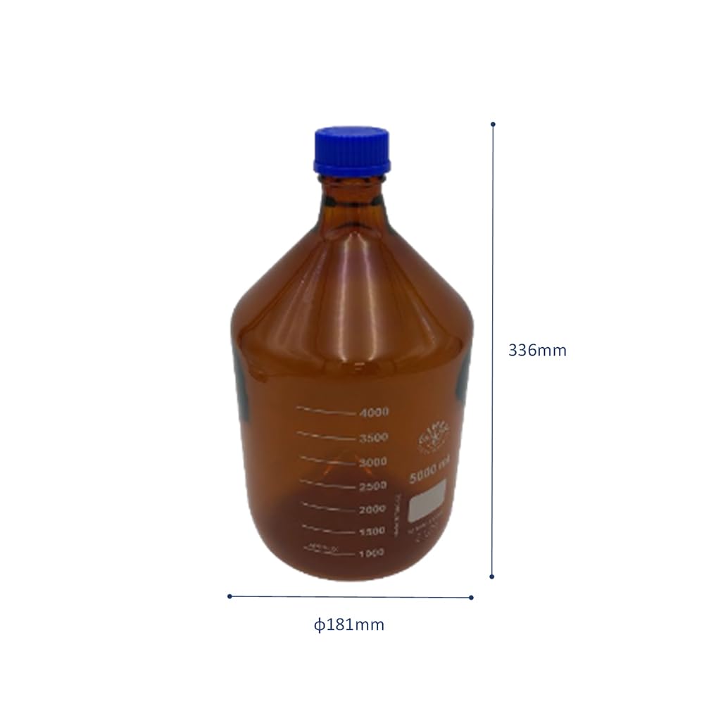 Бутыль Simax со средней горловиной и винтовой крышкой (Светонепроницаемый), 5000 мл /3-6006-06