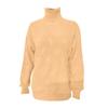 Women's Fashion Loose High Neck Knit Pullover Top Long Sleeve Casual Sweater