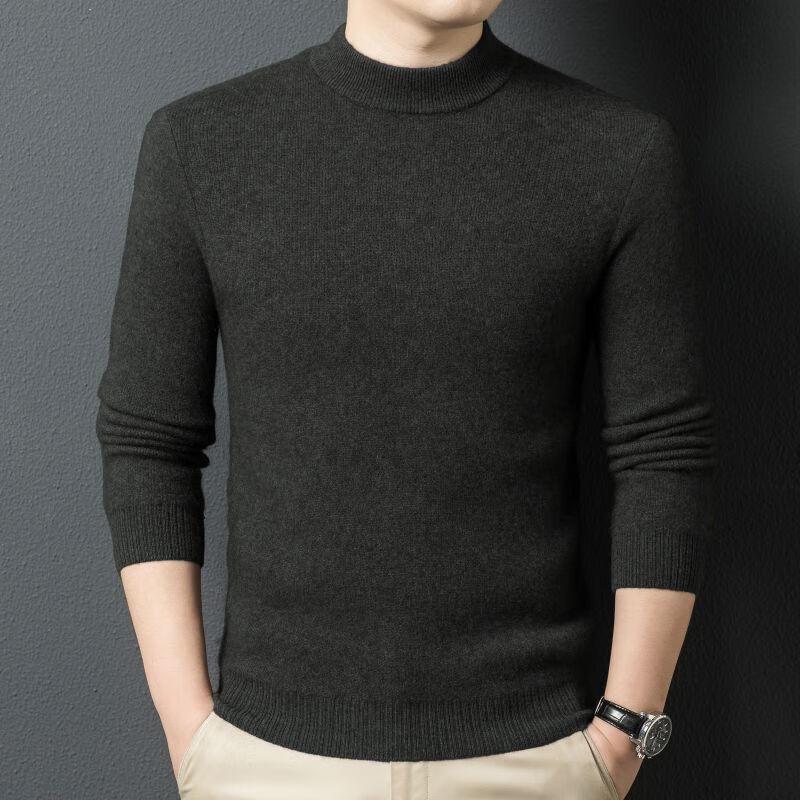 Fengxun Men's Crew Neck Winter Knit Sweater