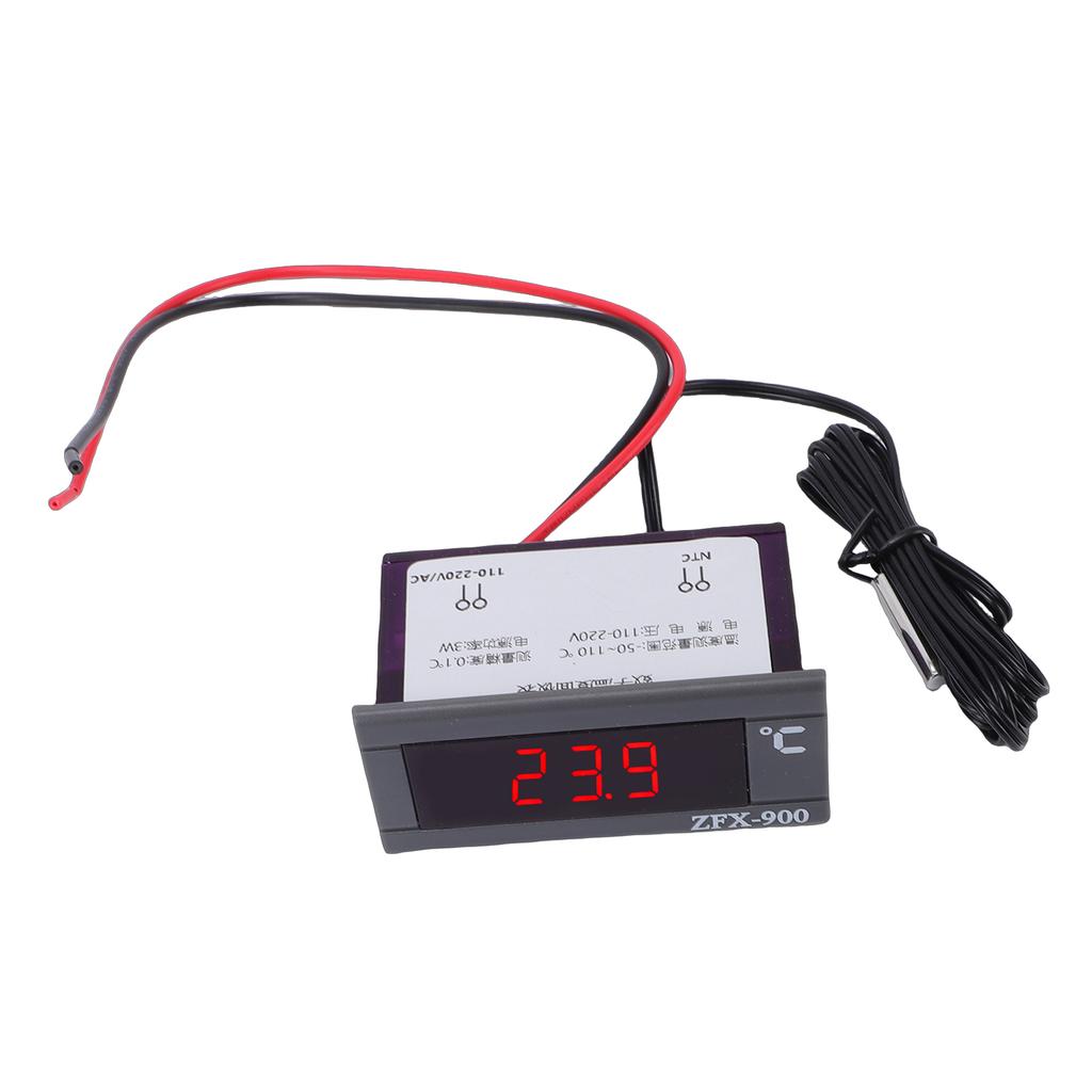 Digital Temperature Meter, LED Temperature Display with -50.110 celsius Range for Refrigerator, and Display Case
