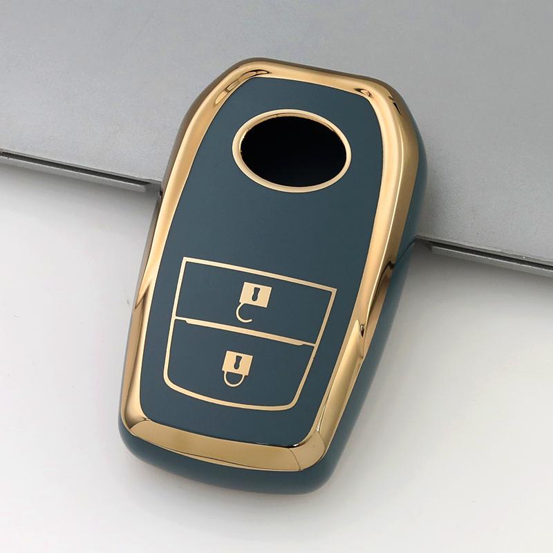 Car Key Cover Case for Toyota CHR Hilux Land Cruiser 200 Camry Corolla RAV4 Highlander Crown TPU 2 Button Fob Shell Protector