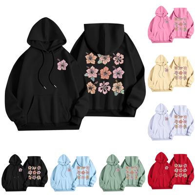 Женская мода, женский легкий пуловер с длинными рукавами и карманами, толстовка с капюшоном в стиле консервативного стиля