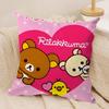 Cute RRilakkumaS Cushion Cover Soft Plush Fabric DoubleSided Printed Cushion Covers for All Seasons Home Decor