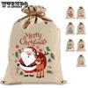 5 шт. Рождественский большой мешок на шнурке, подарочный мешок, праздничная упаковка, мешок для хранения, мешок для подарков для детских игрушек