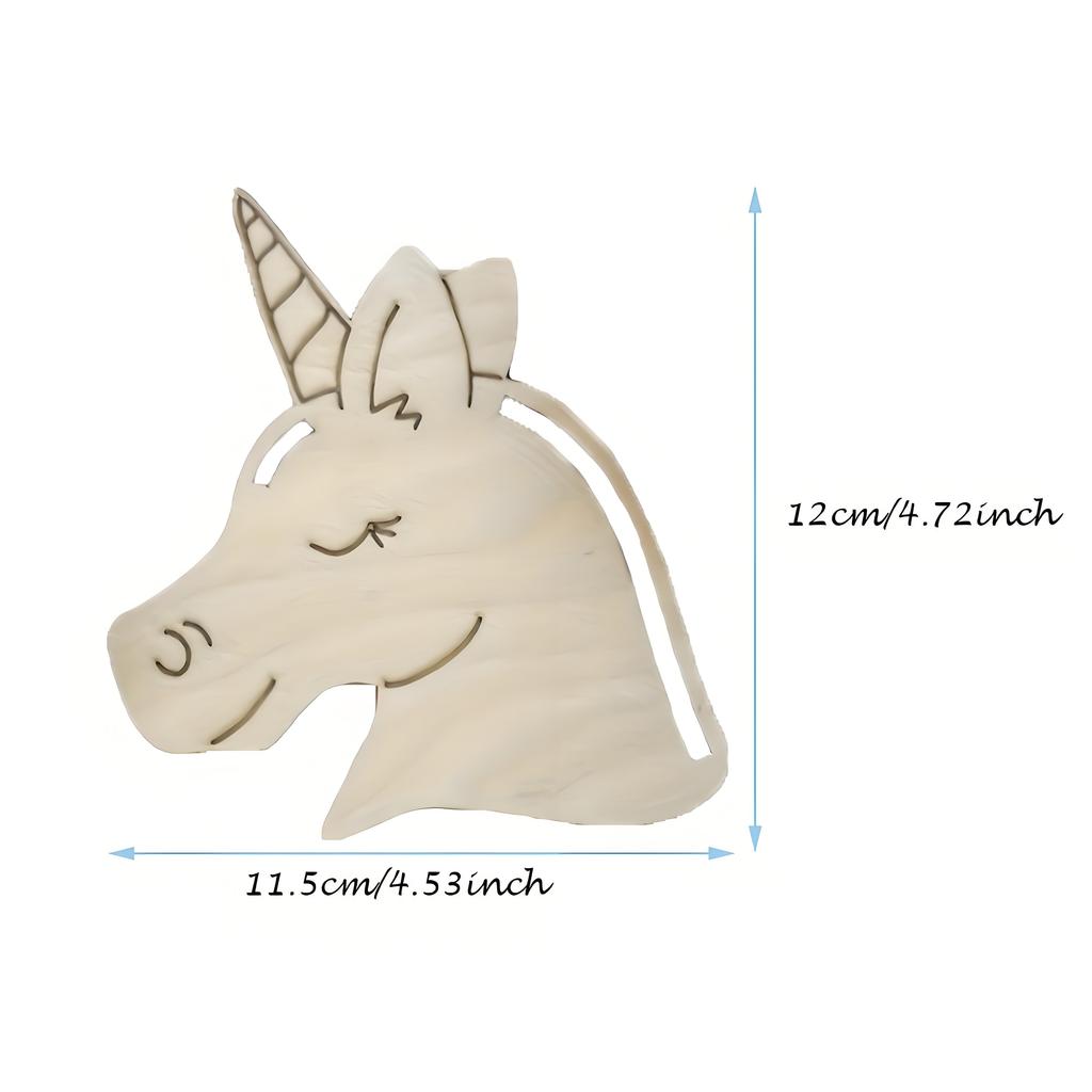20pcs Wooden Horse Head Decorations, Painting Supplies, DIY Crafts, Home, Outdoor, Garden, Porch, Window Sill Decorations