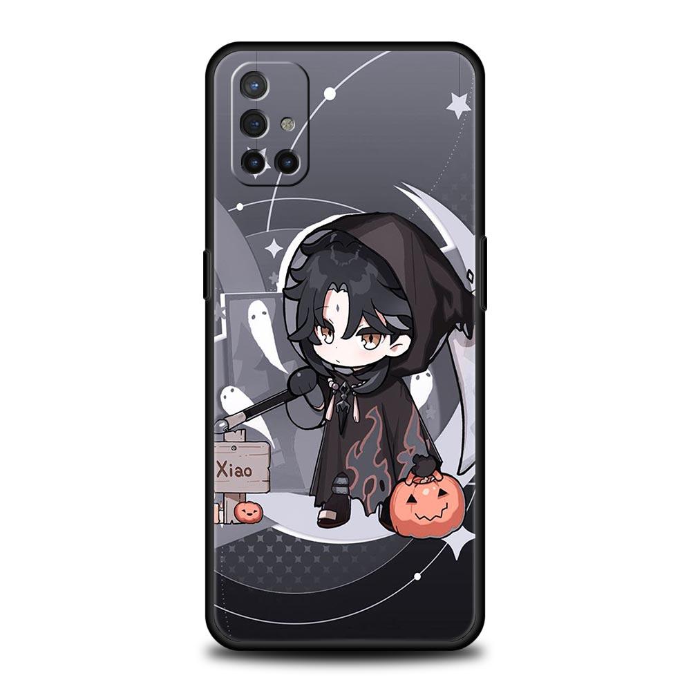 Cute Genshin Impact Xiao Phone Case For OnePlus Nord CE 2 9 8 7 7T 10 Pro 9RT 9R 8T Nord N100 N200 N10 5G Silicone Black Cover