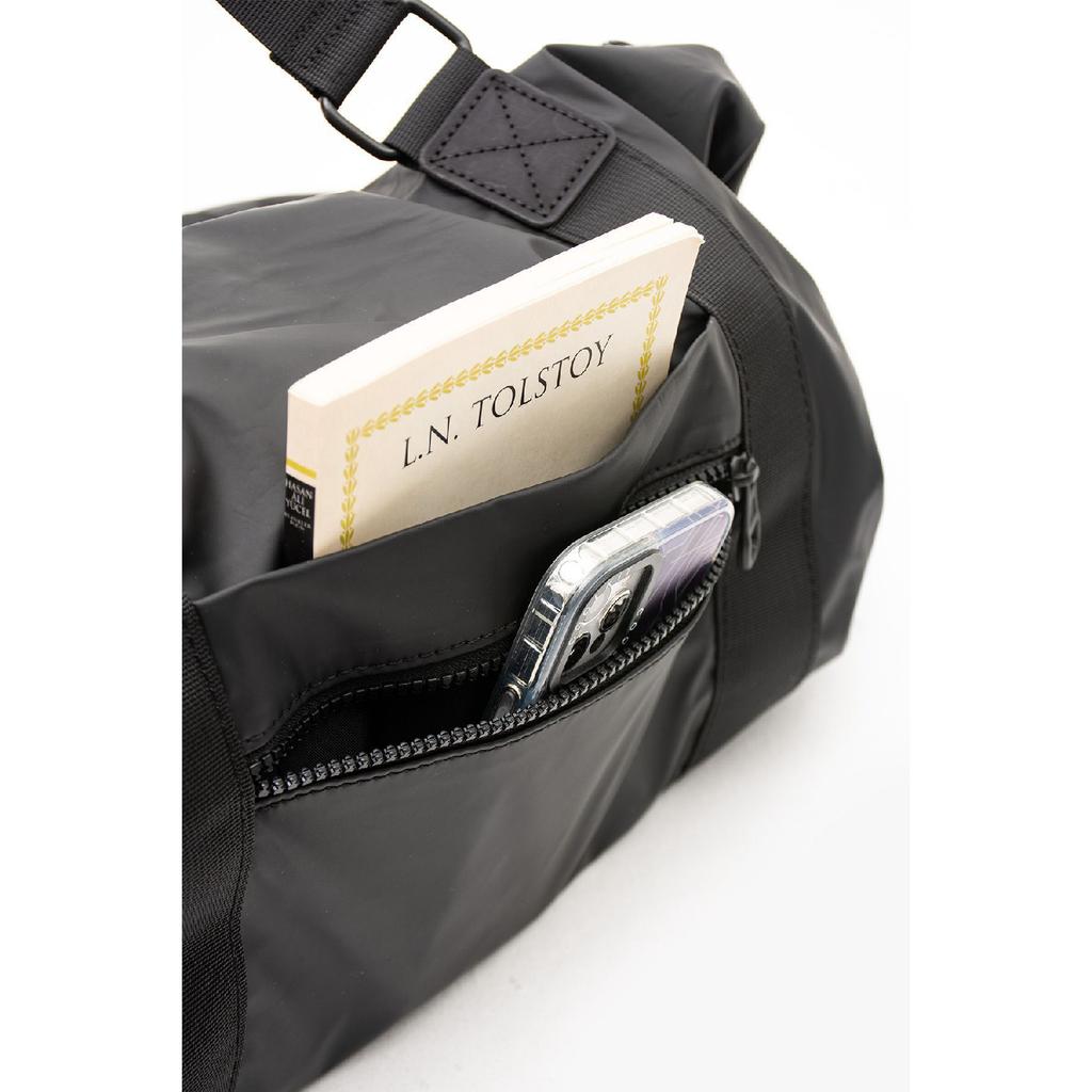 Water Resistant Unisex Black Cross Strap Travel And Sports Bag Suitable For Suitcase