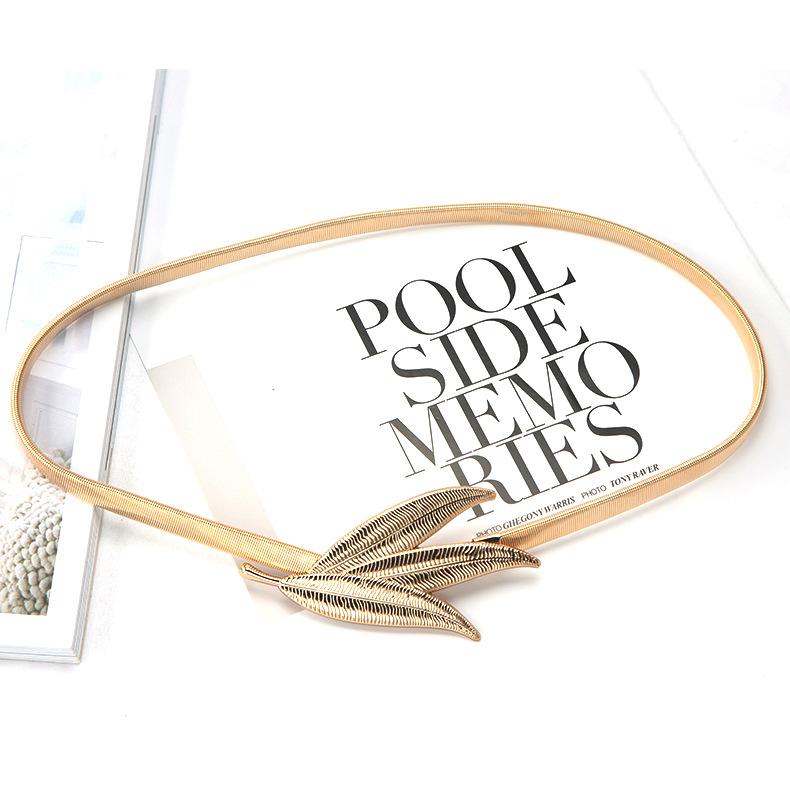 Metal Spring Belt Women'S Dress Shirt Sweater Elastic Elastic Waist Chain Waist Seal