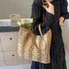 Соломенная сумка большой емкости, женская сумка для подмышек, полосатая сумка-тоут