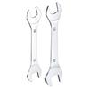 Uxcell Double Thin Wrench Metric Small Flat Head Mirror for Auto Repair and Furniture Assembly 2-Piece Open-End Set, 18x19/20x21mm, Ultra-Thin,