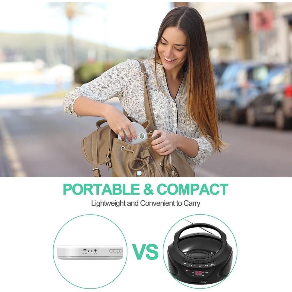 Портативный Bluetooth-приемник Многофункциональный CD-плеер USB-плеер Двойные стереодинамики