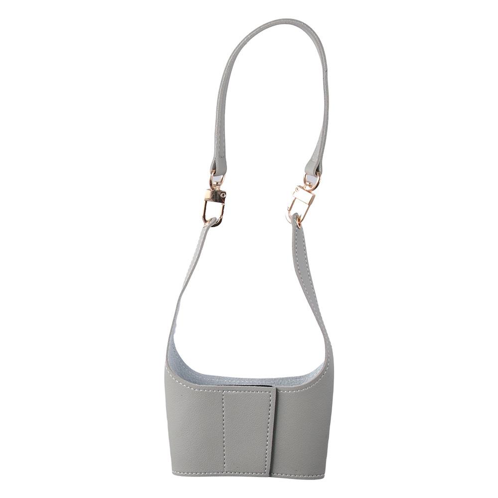 Black Water Cup Bag PU Handle Cup Bag Portable Cup Protective Cover Travel