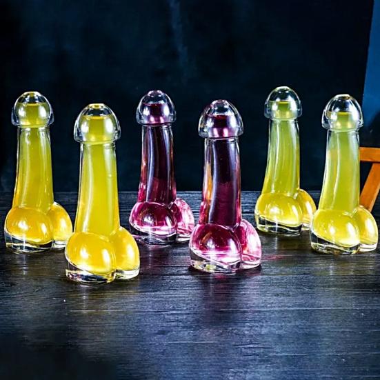 2 шт. 100 мл Бокал для вина Забавная форма пениса Прозрачный пищевой бар Ночной клуб Мальчишник Шампанское Виски Пиво Напиток Напиток Сок Коктейльная чашка