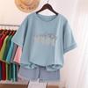 Female  L-5XL T Shirt Plus Size Tshirt Short Sleeve Cartoon Women Top Summer Sweet Couple O Neck Oversized T Shirts