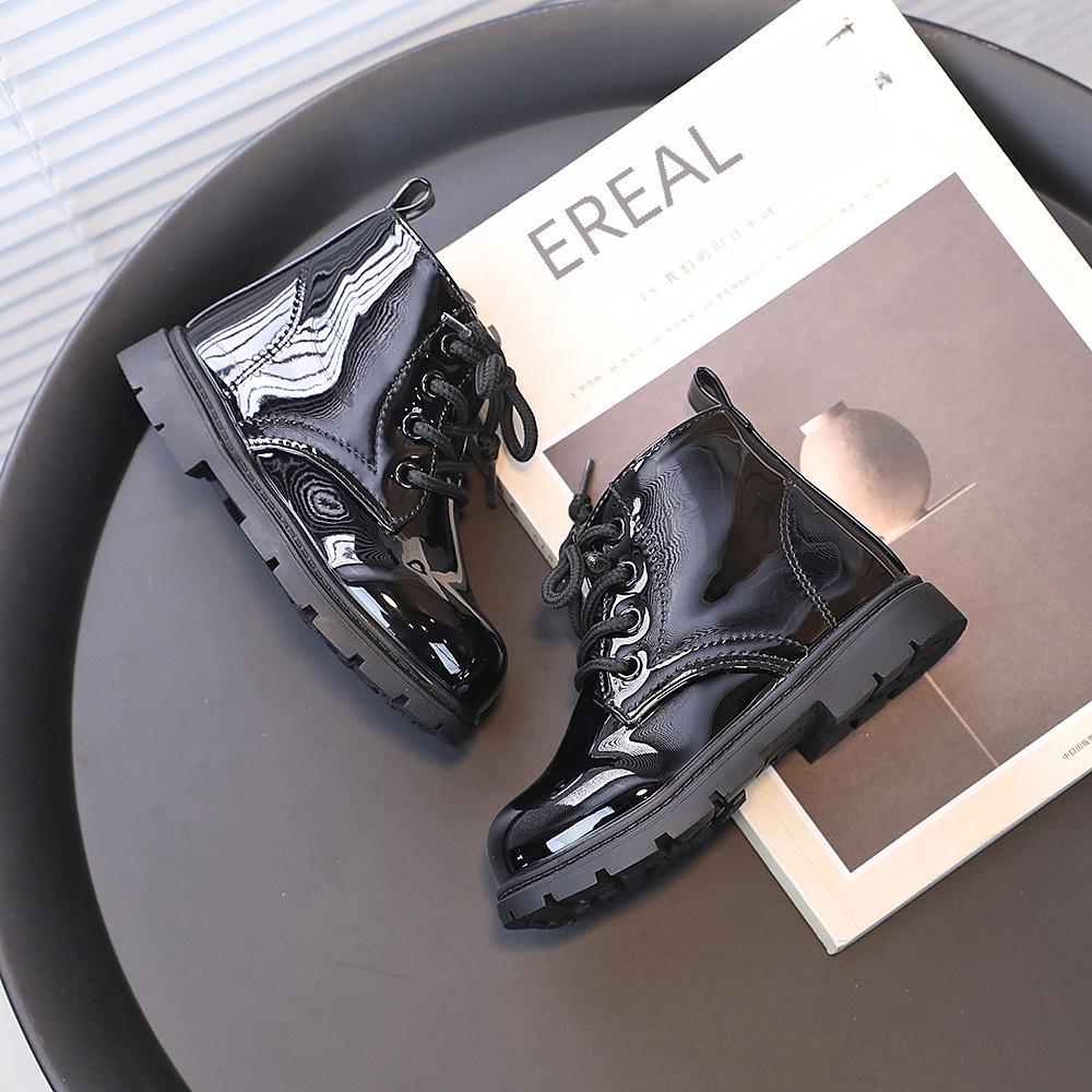 2025 Новые весенне-осенние детские ботинки Martin из искусственной кожи для мальчиков и девочек