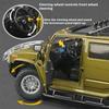 1/18 Scale Hummer H2 Alloy Off Road Car Diecast Metal Model Sound and Light Children Toy Collection of Hobby Decorative Fine Ornaments