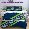 football Logo Pattern Bedding Quilt Set Quilt Cover Pillowcase Home Decoration Birthday Gift (1*duvet cover+ 2*pillowcase, without core)