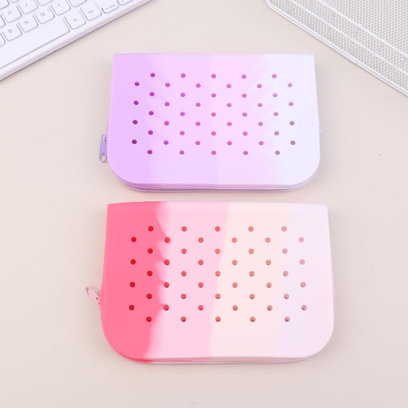 Soft Silicone Pencil Case Zipper Pouch Waterproof Lightweight Storage Bag for Kids School Office Writing Tools