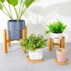 Floor Four-legged Flower Stand Wooden Flowerpot Stand Succulent Flower Potted Bamboo Tray Bamboo and Wood Products Home