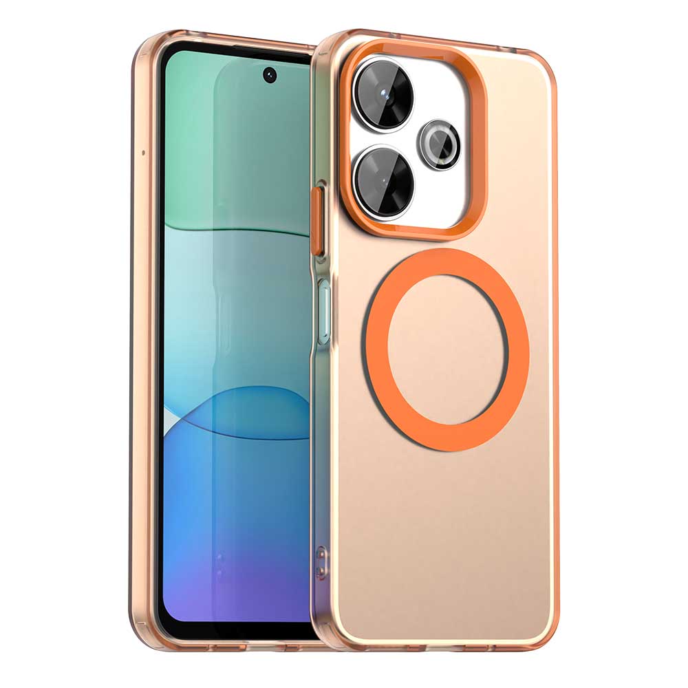 Для POCO M6 M6 Pro Тонкий Противоударный Ударопрочный Матовый Чехол для Телефона с Магнитным Креплением и Защитой от Отпечатков Пальцев