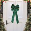Large Christmas Bowknot Pendant Bowknot Flocking Bowknot Ornaments 60cm Christmas Ribbon Knot Home