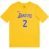 Nike NBA Collaboration Los Angeles Lakers Dri-Fit T-Shirt Comfortable Crew Neck Short Sleeve Kids Tops Yellow 3Z2B711F1-LAKBL