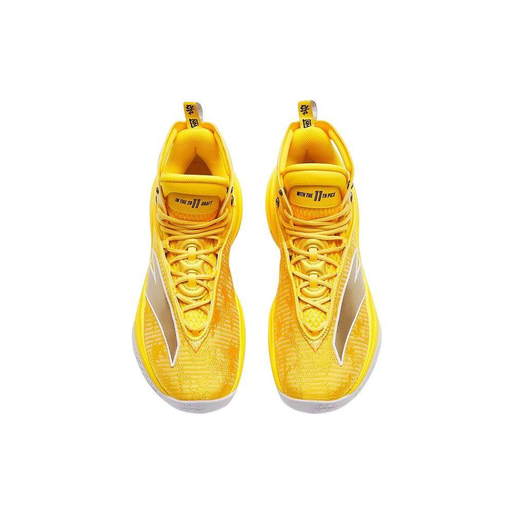 Anta Баскетбольные кроссовки KT8 с высоким берцем, амортизирующие, нескользящие, износостойкие, мужские, желтые 112241101-7