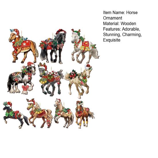 Рождественские лошадки, винтажные деревянные лошадки, елочные игрушки, декор для вечеринки в западном стиле, для рождественской елки, домашний декор