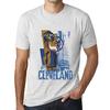 Men’s Vintage Tee Shirt Graphic T Shirt Cleveland Lifestyle Vintage White