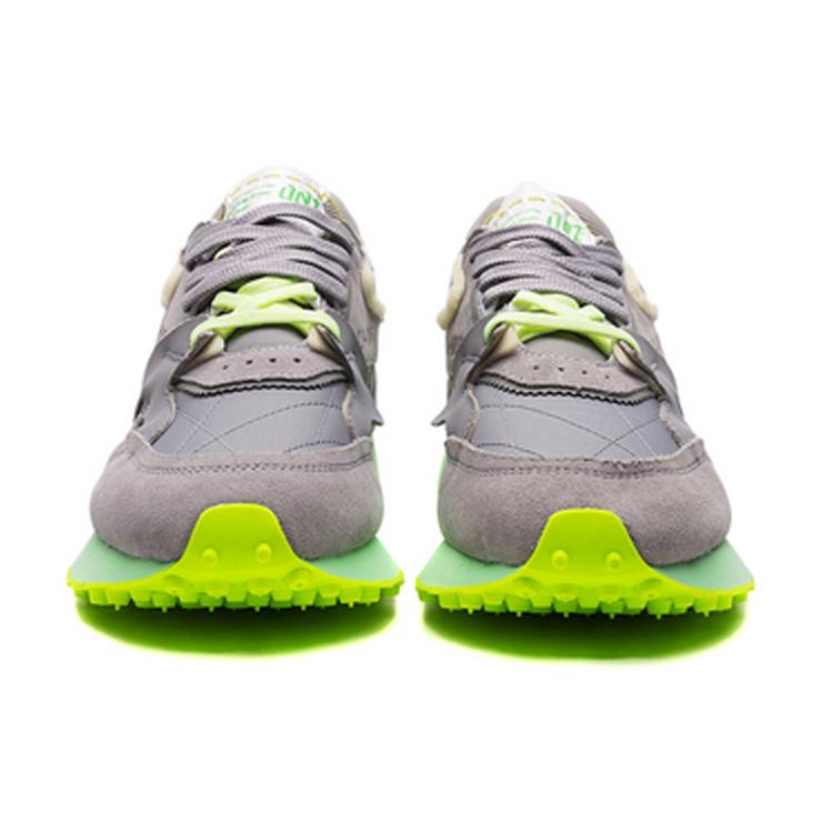 Li Ning 001 Original Aspiration Низкие Повседневные Кроссовки Мужские Серый Зеленый AGCP313-5
