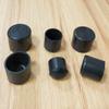 10Pcs Furniture Feet Floor Protectors Non-Slip Round Tube Caps Black Chair Leg Cover Cover