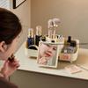 High-End Rotating Makeup Organizer with Mirror All-in-One Desktop Storage for Brushes Lipsticks Eyeshadows