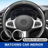 1Pcs Leather Carbon Fiber Car Steering Wheel Cover Car Accessories For Nismo X-Trail T32 T31 Qashqai Tiida Teana Car Styling