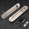 Sliding Door Sliding Door Lock Safety Lock Barn Door Cabinet Embedded Hardware Suit Wood Door Handle Interior Door Furniturelock