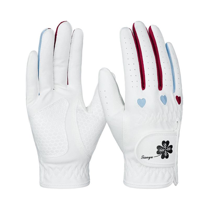 Женские нескользящие дышащие перчатки для гольфа - Корейская микрофибра, износостойкие, 1 пара