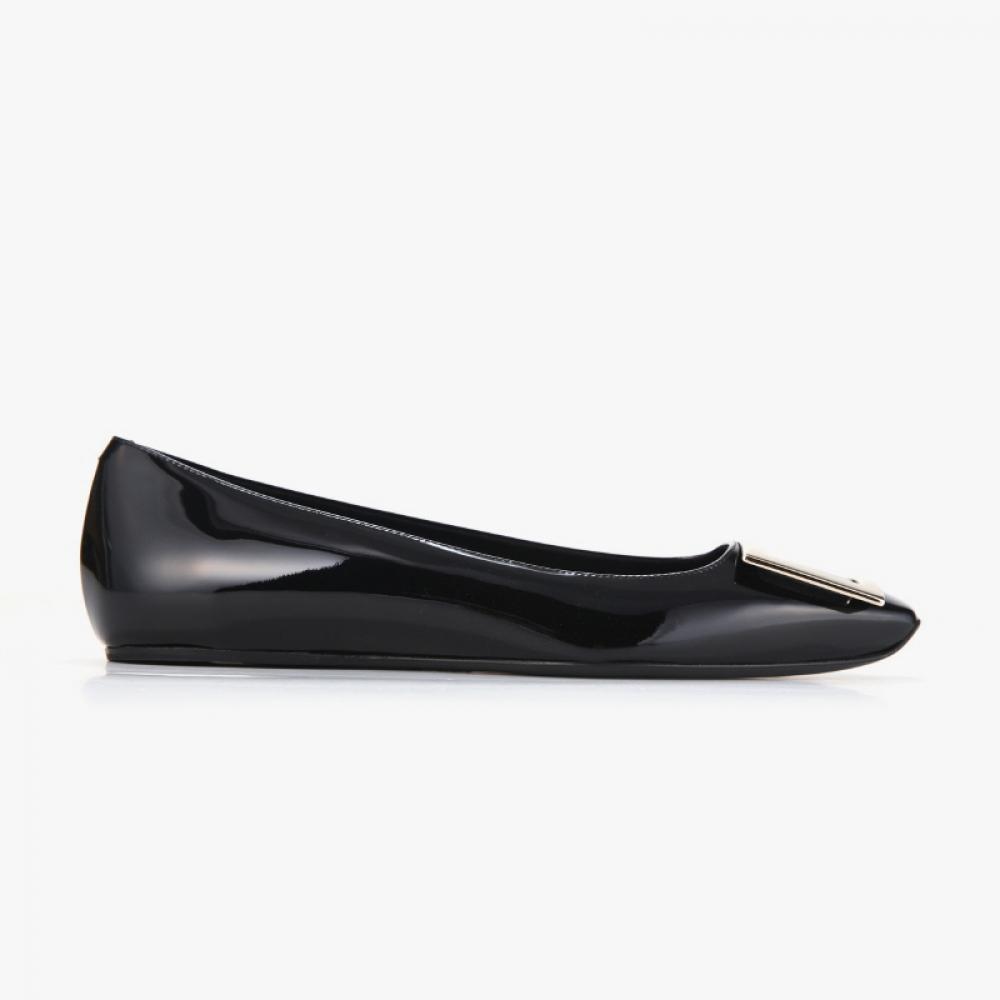 Roger Vivier Ballerina Flats Trumpet Metal Buckle D1p B999