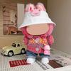 Doll Clothes Set Stylish Overalls Knitted Sweater Outfit for 15-17cm Dolls Fashionable Dress Up Accessories