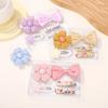 5pcs/set Colorful Floral Bow Hairclips for Children Girls Lovely Princess Hairpin Barrette Bang Side Clip Hair Accessories