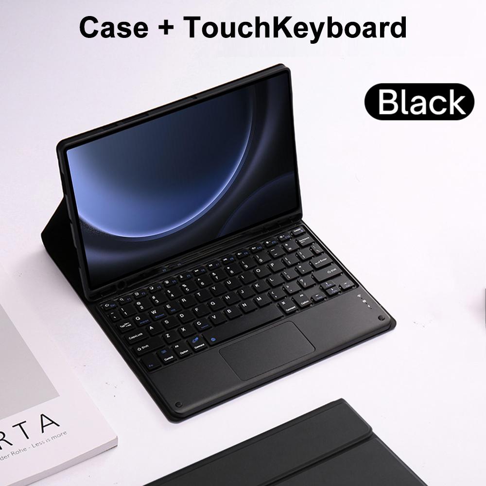 Чехол для Samsung Galaxy Tab S9 FE 10,9 дюйма, Съемный чехол-клавиатура Bluetooth для Samsung Tab S9 FE 10,9 дюйма SM-X510/X516B