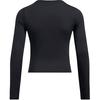 Under Armour Удобная женская футболка с круглым вырезом и длинным рукавом, черная 1387465-001